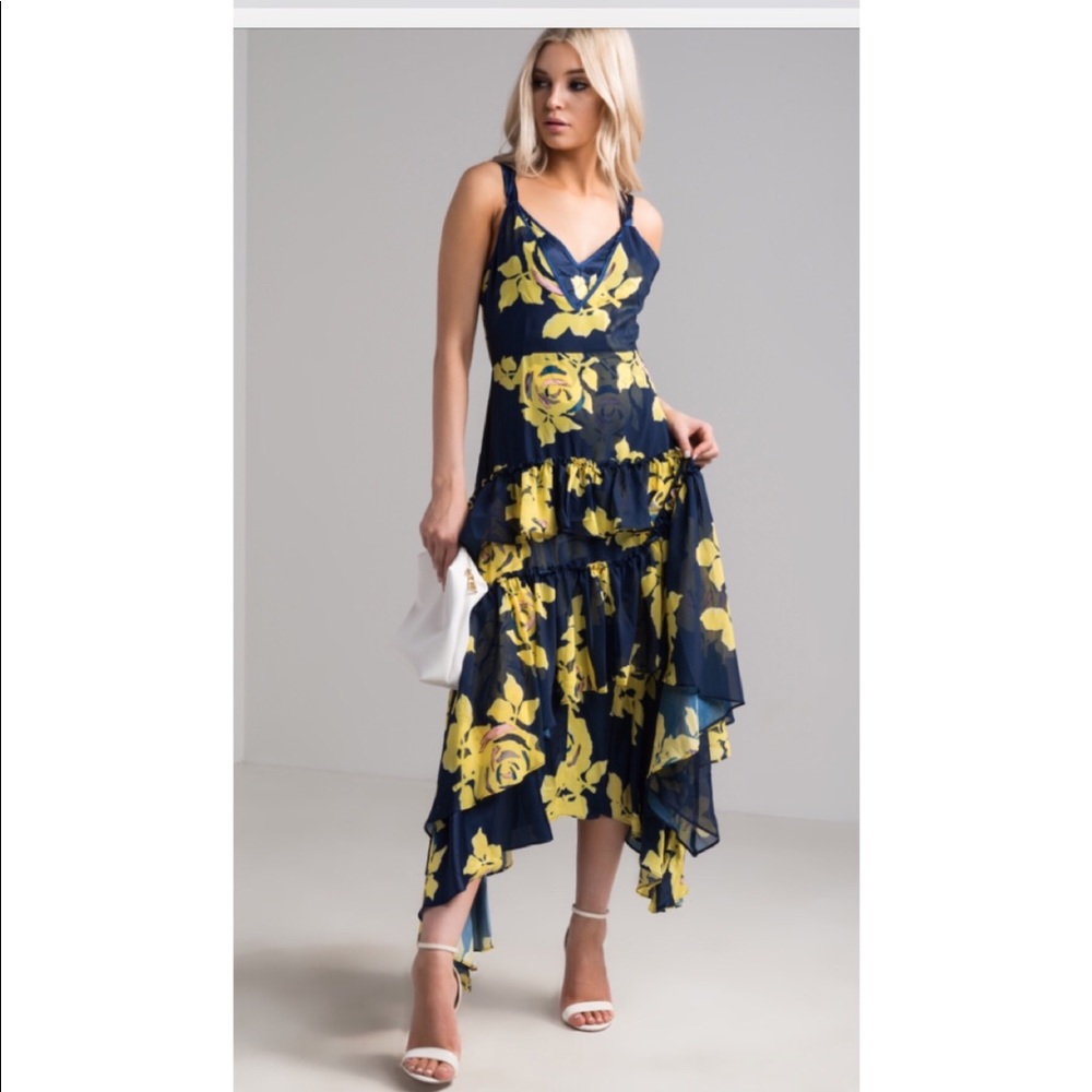 AKIRA Field Day Floral Maxi Dress